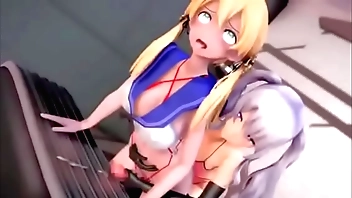 Futanari Prinz. Eugen uses Kashima's handjob technique!