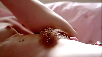 Pocket-sized Teen Redhead Fretting Soft Pussy