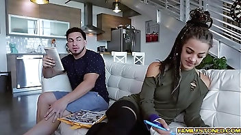 Peter Callow lets Sloan Harper rides the brush adorable twat!