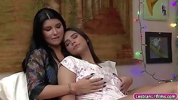 Sweltering stepmom licks their way stepdaughter