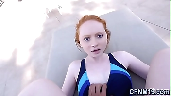 Cfnm redhead cum dumped