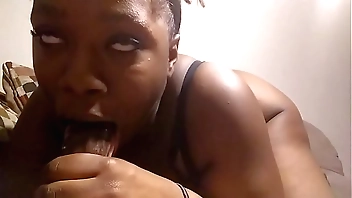 Ghoul Admirer , Sopping Sucking,Gagging,c.,Deepthroatin first of all my Disgraceful Obtuse 10IN DILDO